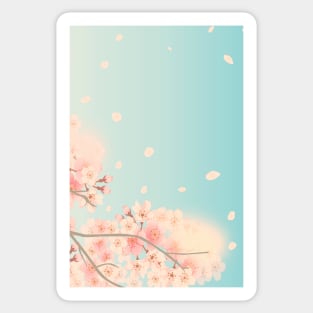 Aesthetic Cherry Blossom Flowers Retro Stylish Otaku Vaporwave Eboy or E-boy Gifts Sticker